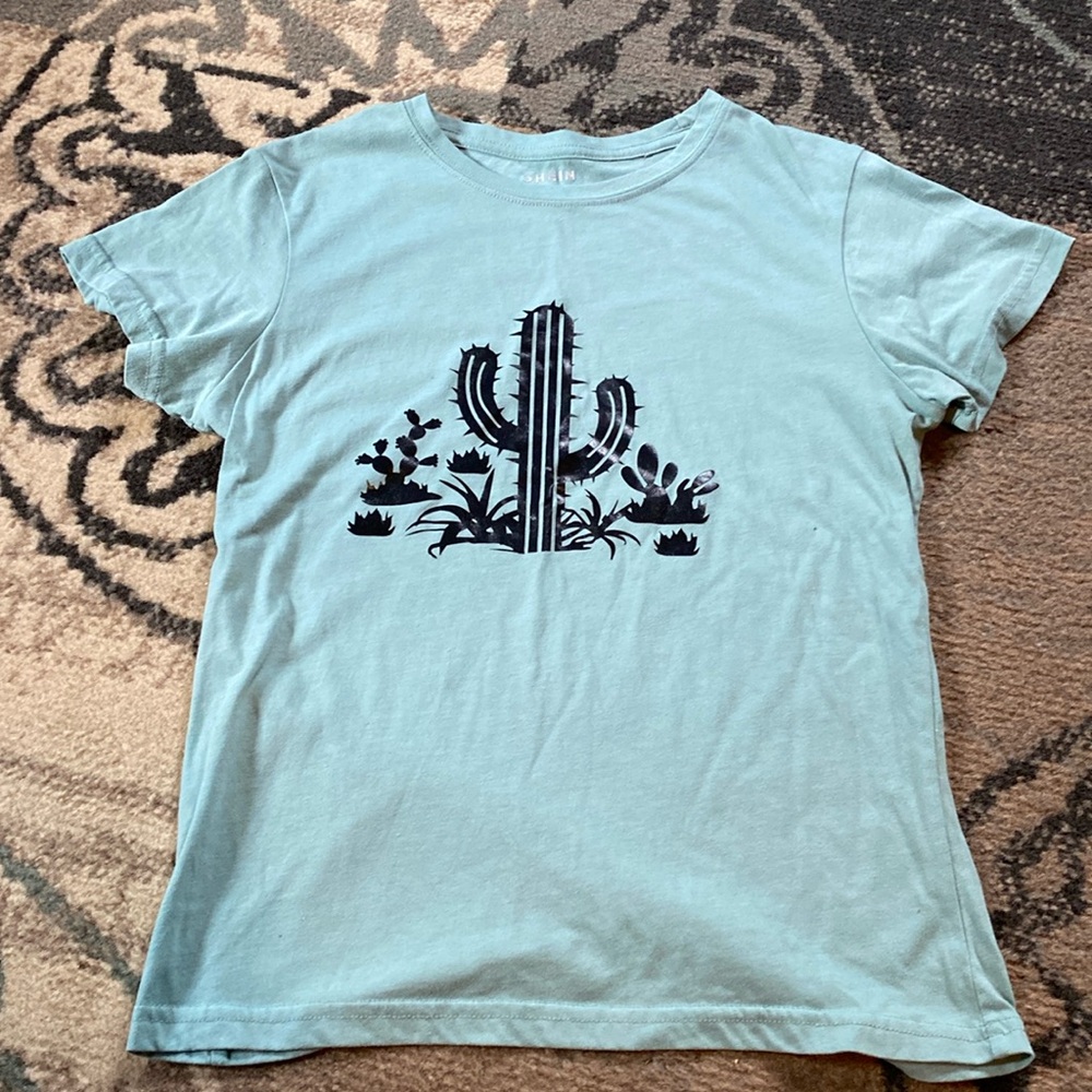 Teal, punchy top